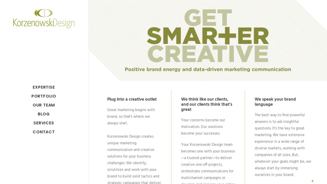 Screenshot of Korzenowski Design's Website