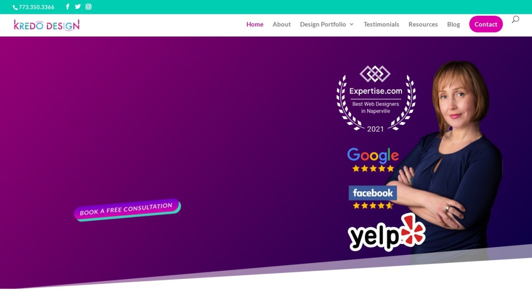 Screenshot of Kredo Design's Website