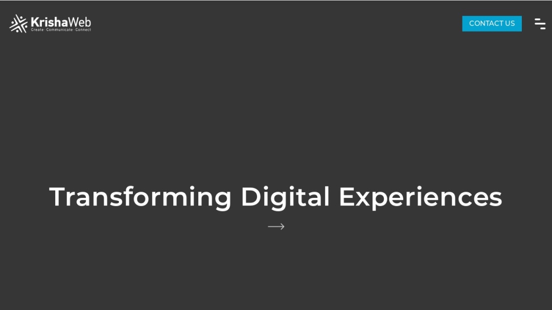 Screenshot of KrishaWeb's Website