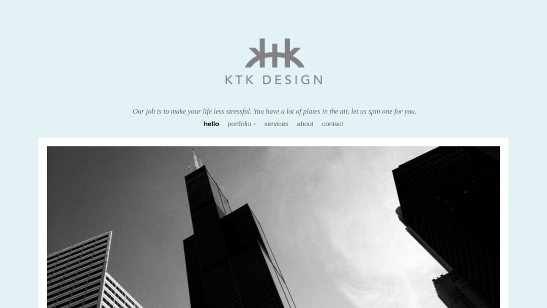 Screenshot of Ktk Design's Website
