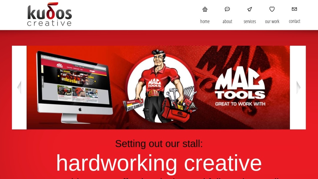 Screenshot of Kudos Creative's Website