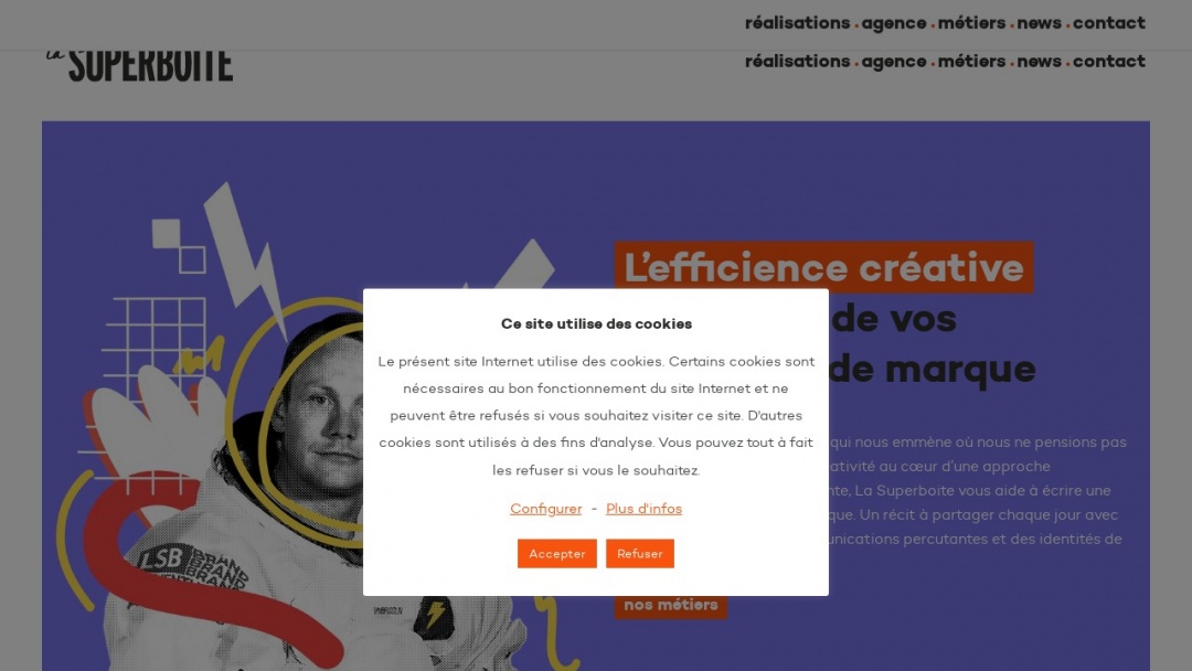 Screenshot of La Superboite's Website