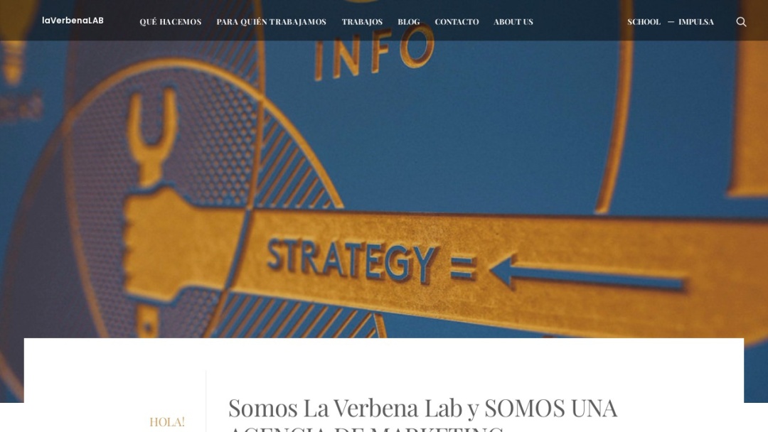 Screenshot of La Verbena LAB's Website