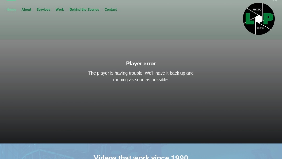 Screenshot of Lillethorup Productions, Inc.'s Website