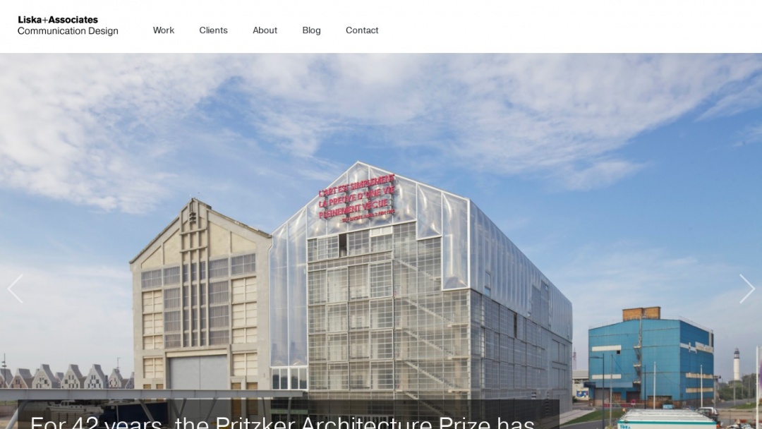 Screenshot of Liska + Associates's Website