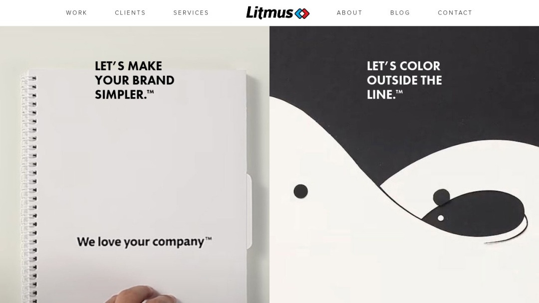 Screenshot of Litmus Branding's Website