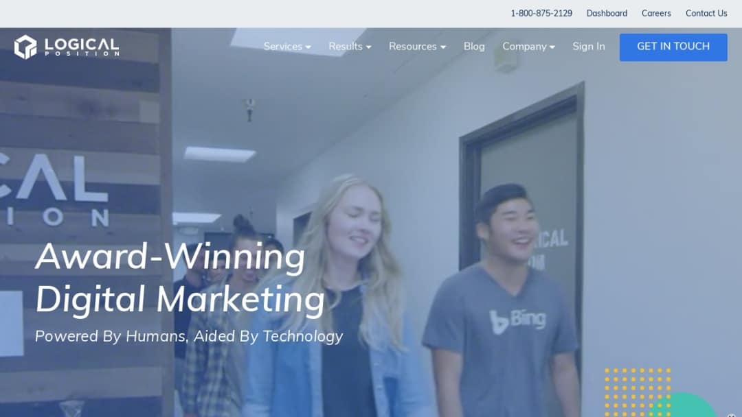 Screenshot of Logical Position's Website