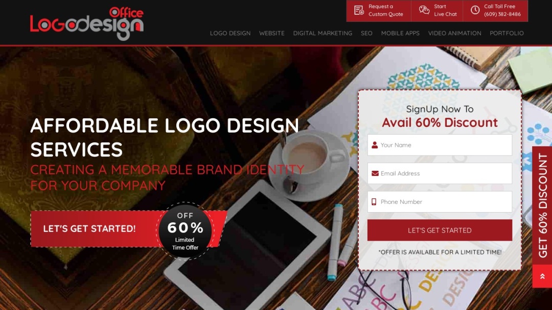 Screenshot of Logo Design Office's Website