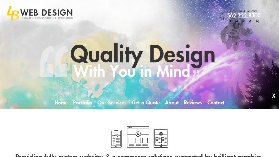 Screenshot of Long Beach Web Design's Website