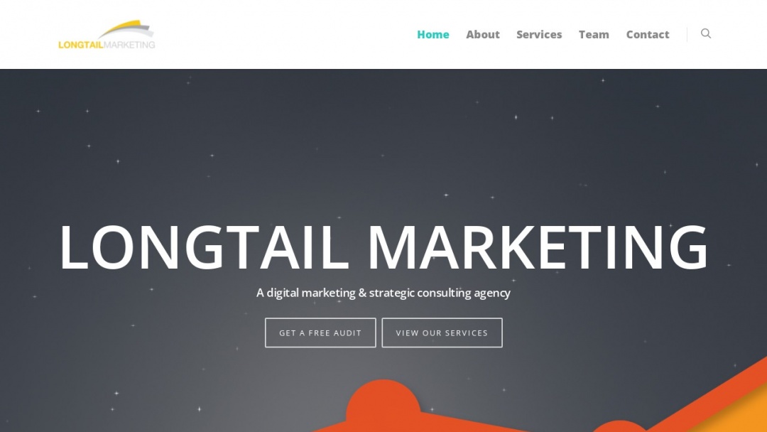 Screenshot of Longtail Marketing Agency's Website