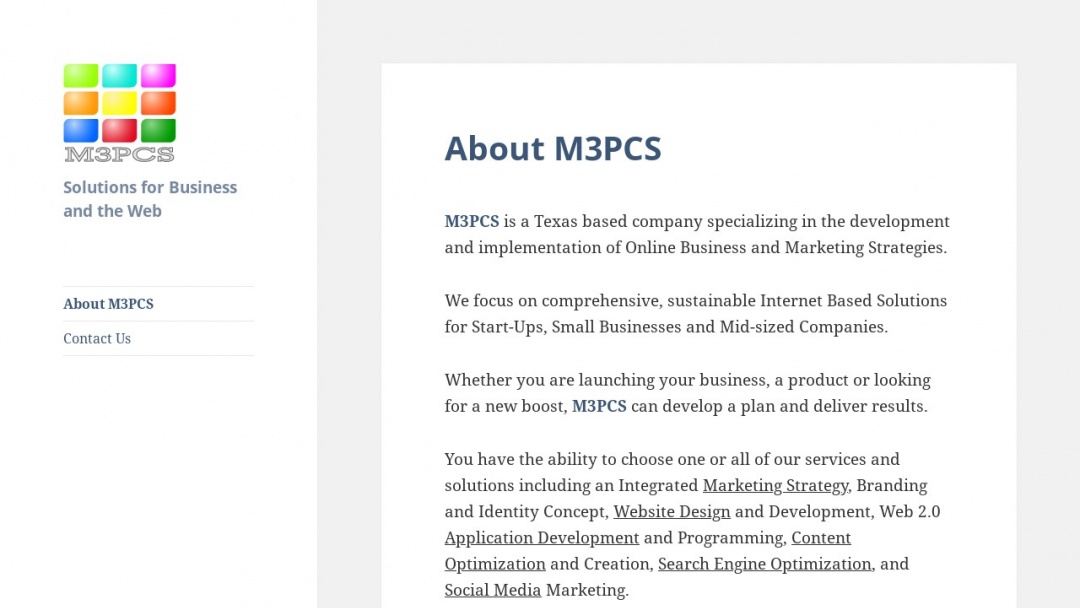 Screenshot of M3PCS Inc's Website