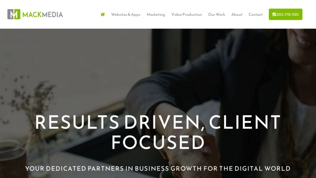 Screenshot of Mack Media Group's Website