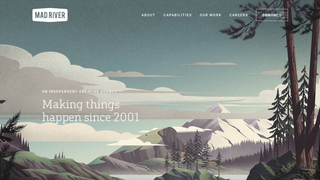 Screenshot of Mad River's Website