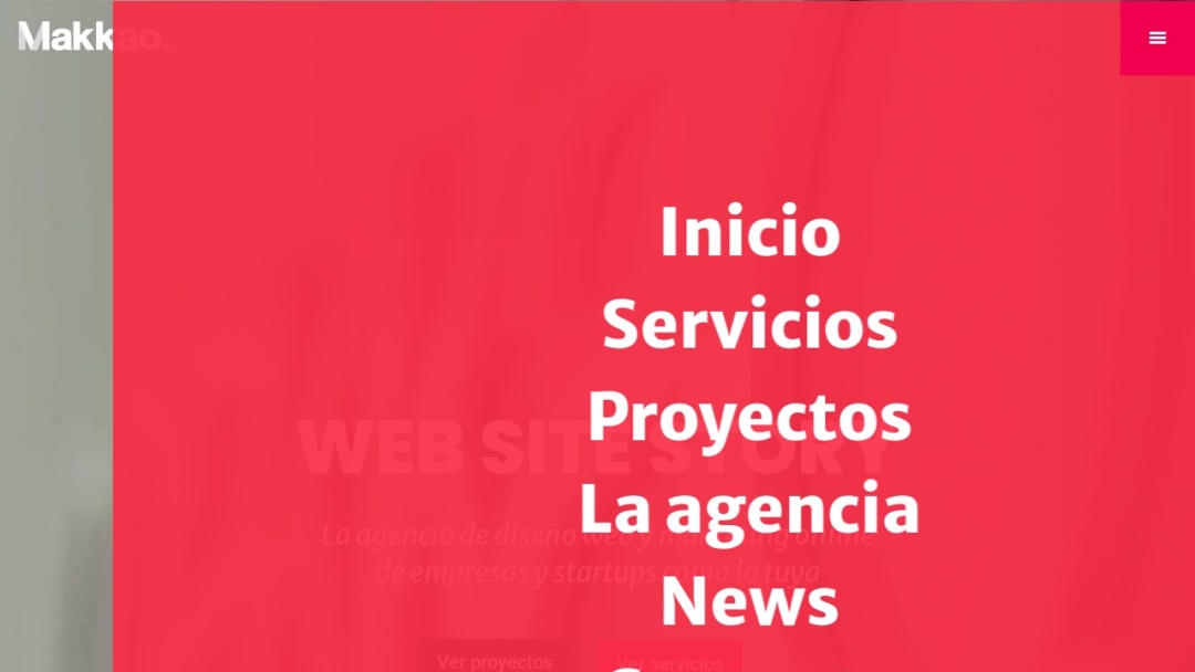 Screenshot of Makkao's Website