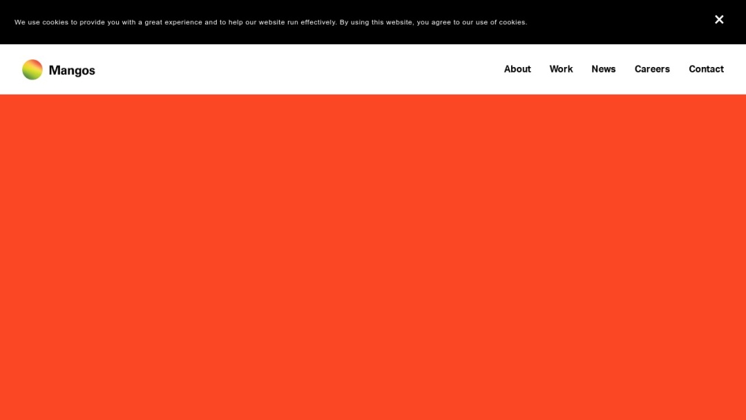 Screenshot of Mangos Agency's Website