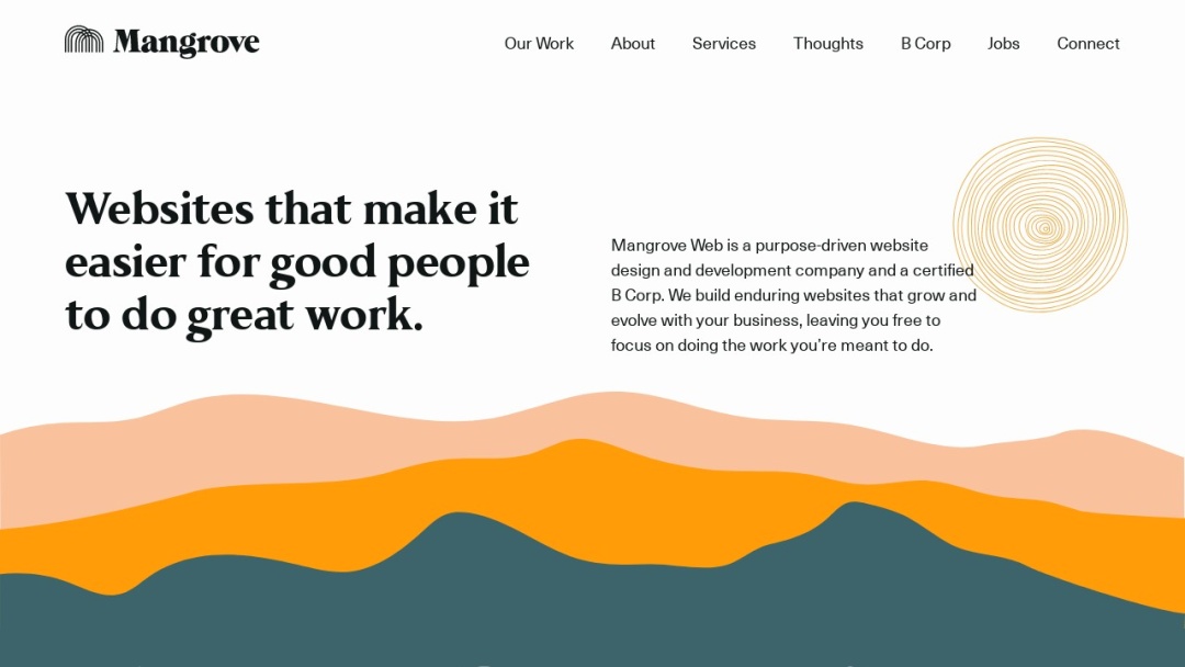 Screenshot of Mangrove Web Development's Website