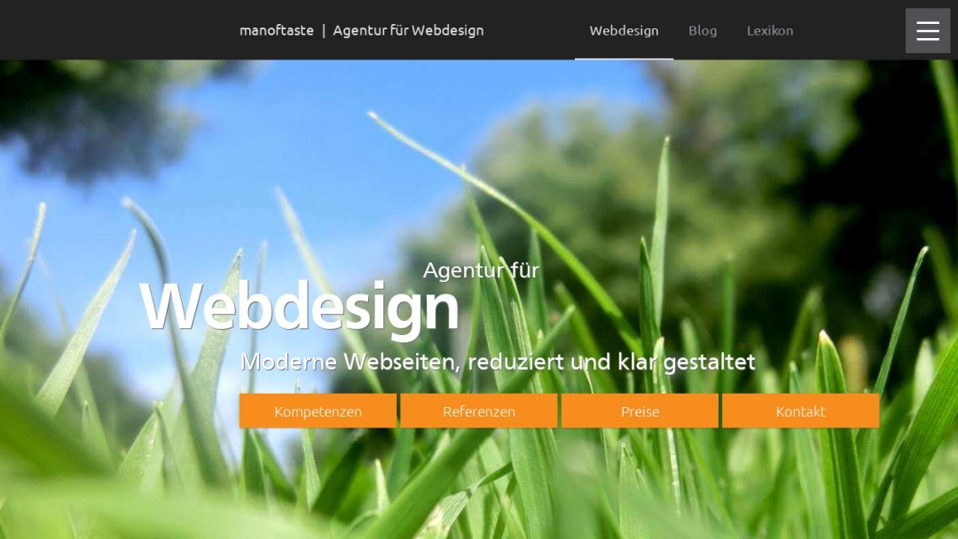 Screenshot of manoftaste's Website