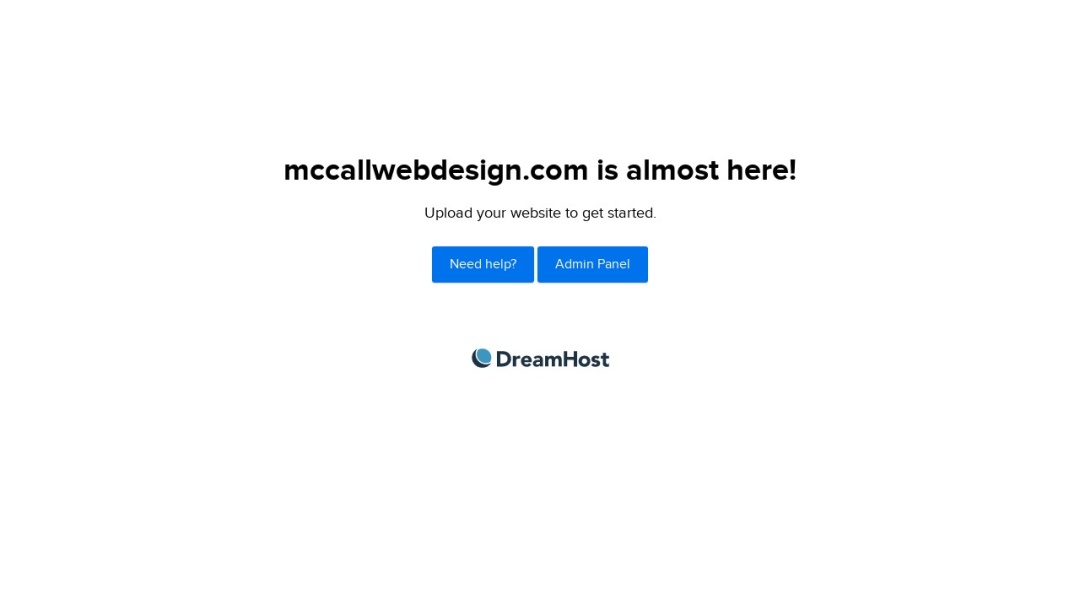 Screenshot of McCall Web Design's Website