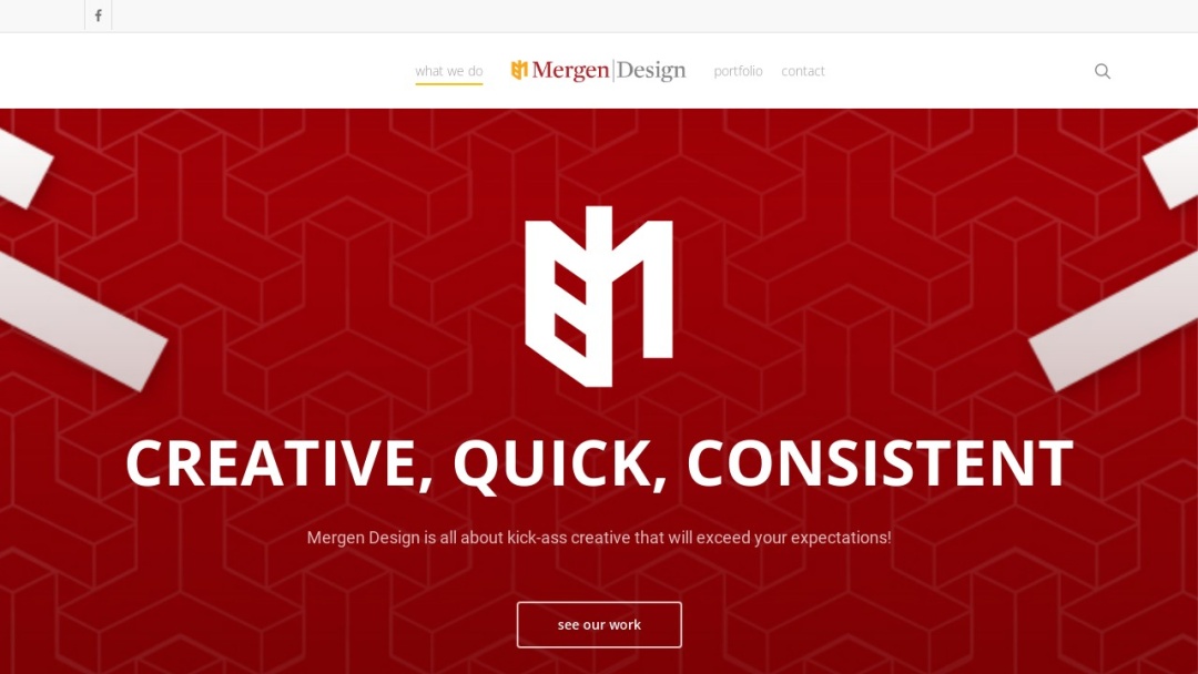 Screenshot of Mergen Design's Website