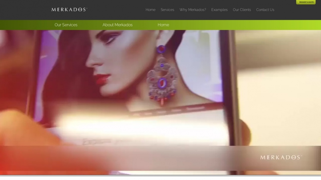 Screenshot of Merkados's Website