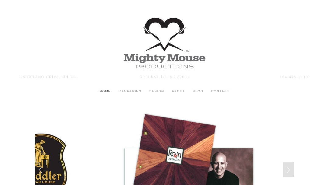 Screenshot of Mighty Mouse Productions's Website