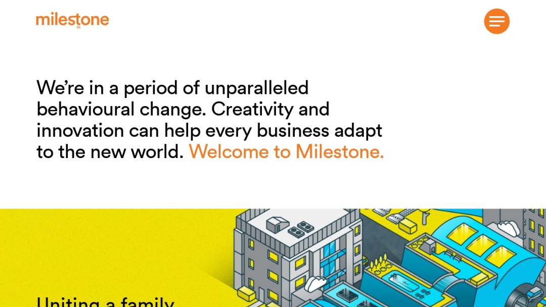 Screenshot of Milestone Creative's Website