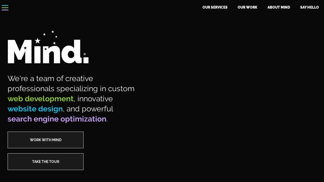 Screenshot of MIND Development & Design, LLC's Website