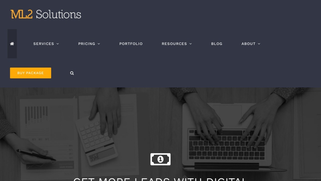 Screenshot of ML2 Solutions's Website