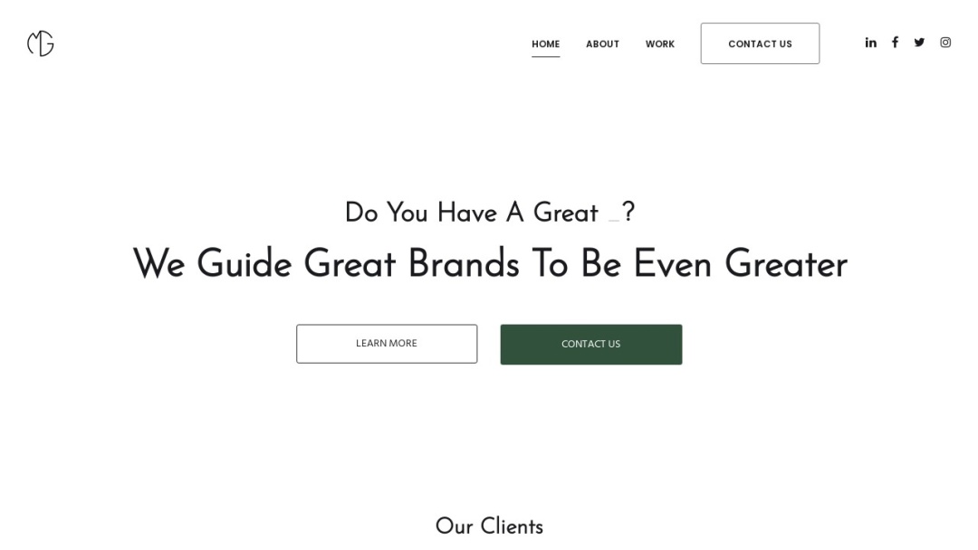 Screenshot of Monograhm Inc.'s Website