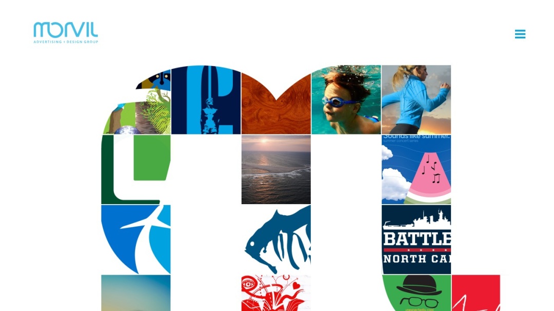 Screenshot of Morvil Advertising + Design Group's Website