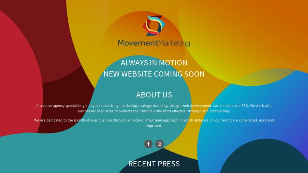 Screenshot of Movement Marketing's Website
