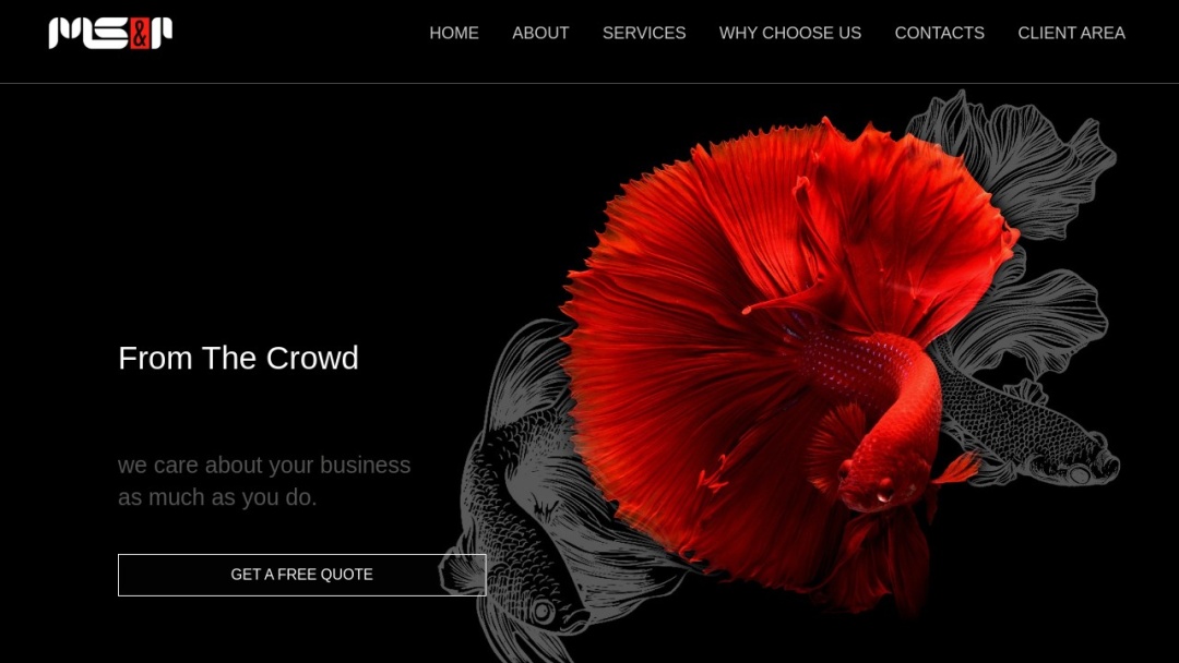 Screenshot of MS&P International Inc.'s Website