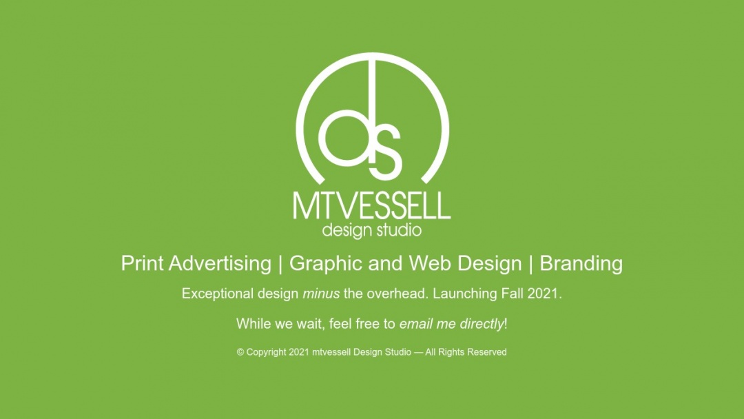 Screenshot of mtvessell Design Studio's Website
