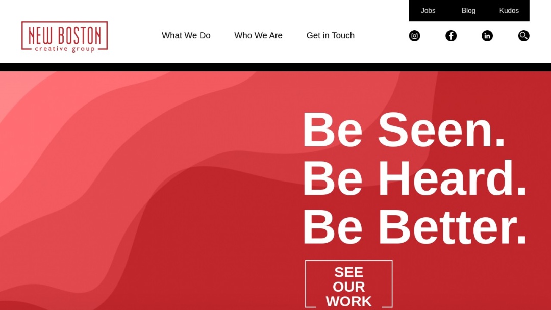 Screenshot of New Boston Creative Group's Website