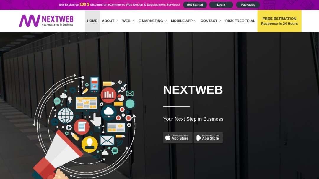 Screenshot of Nextweb Technologies's Website