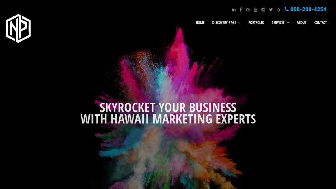 Screenshot of Nick Ponte Marketing's Website