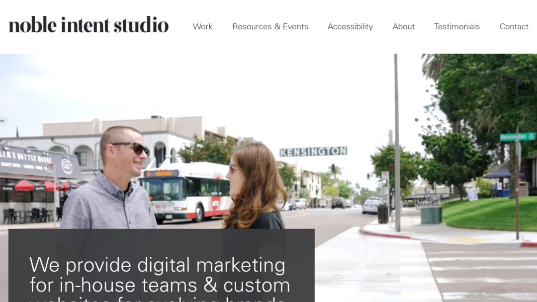 Screenshot of Noble Intent Studio's Website