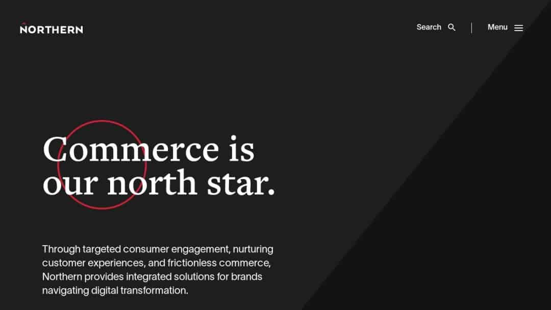 Screenshot of Northern Commerce's Website