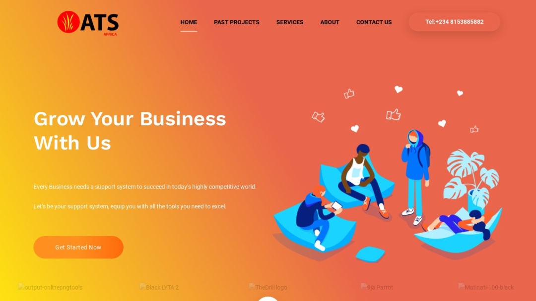 Screenshot of OATS Technologies Africa's Website