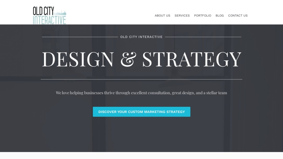 Screenshot of Old City Interactive's Website