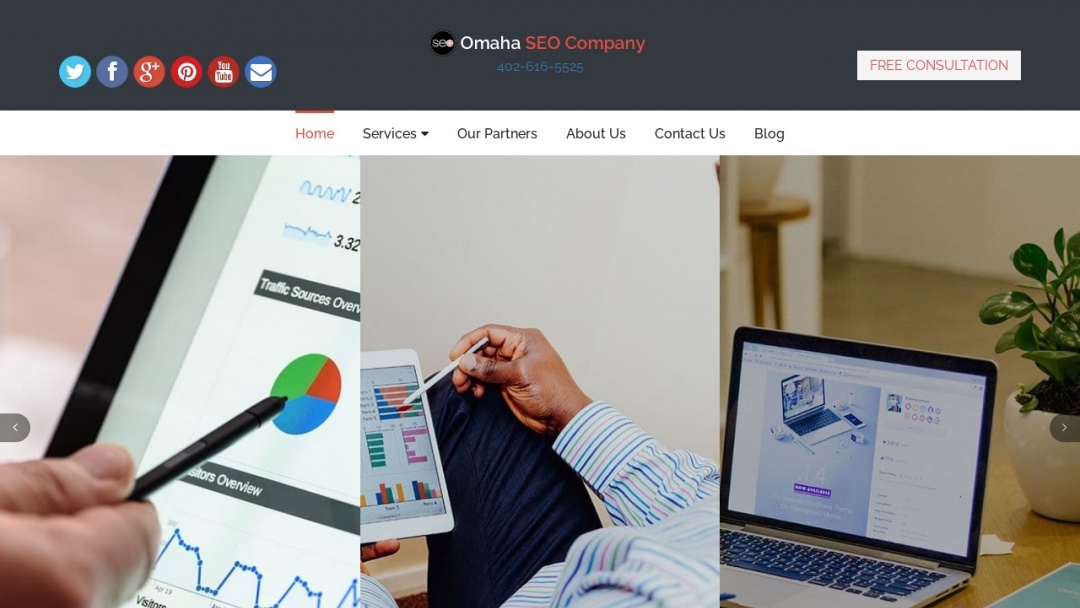 Screenshot of Omaha SEO Company's Website