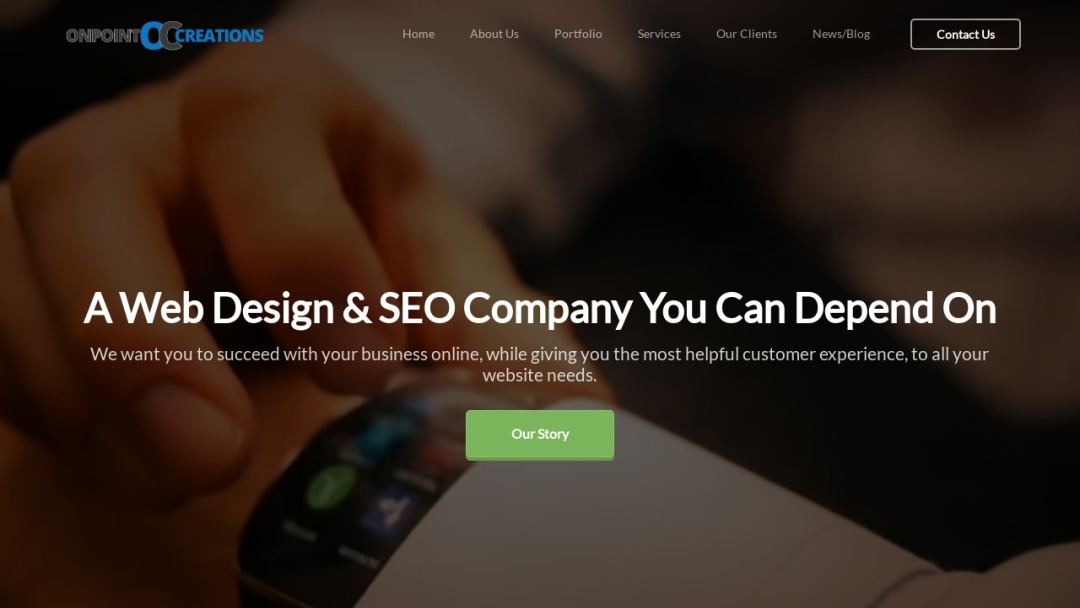 Screenshot of Onpoint Creations's Website
