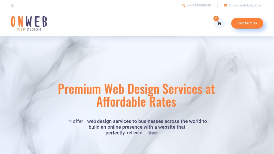 Screenshot of Onweb Designs's Website
