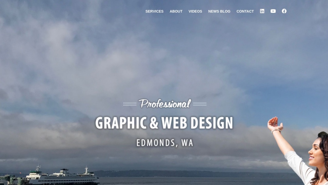 Screenshot of P2 Graphic Design's Website