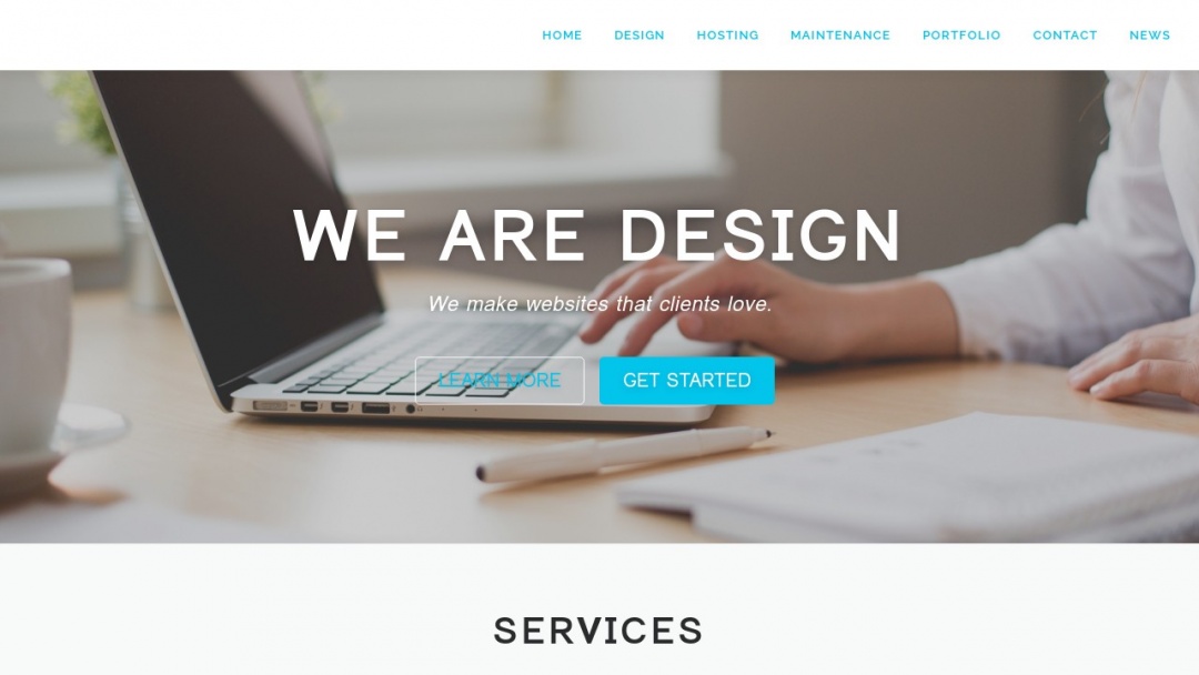 Screenshot of Pallas Web Development's Website