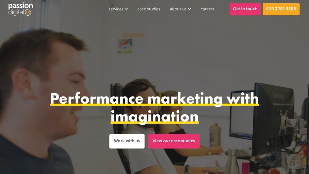 Screenshot of Passion Digital Ltd.'s Website