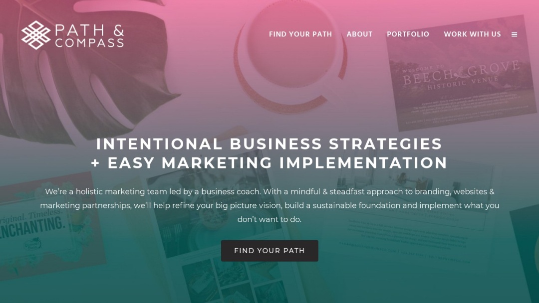 Screenshot of Path & Compass's Website