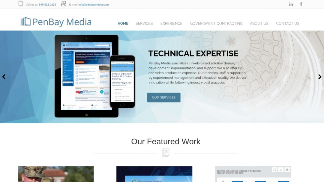 Screenshot of PenBay Media's Website