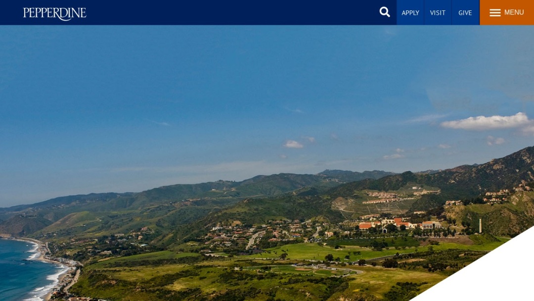 Screenshot of Pepperdine University's Website