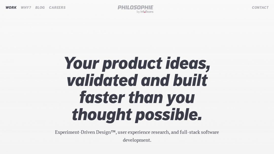 Screenshot of Philosophie Group's Website